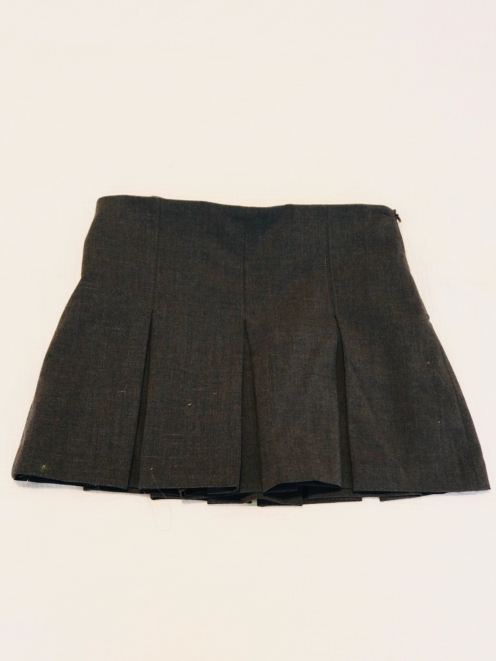 Zara Dark Gray Pleated Mini Skirt